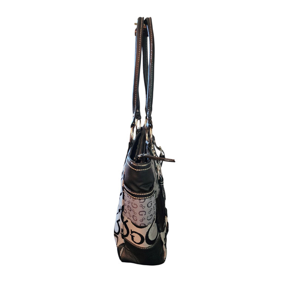 G by Guess Patchwork black gray logo purse handbag - Picture 4 of 7